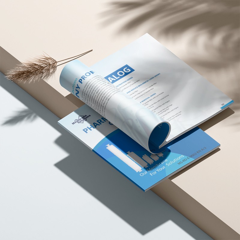 藍(lán)白色系制藥企業(yè)宣傳畫冊鑒賞案例